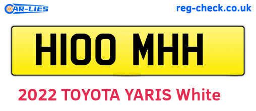 H100MHH are the vehicle registration plates.