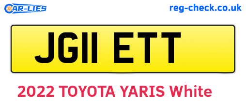 JG11ETT are the vehicle registration plates.