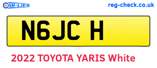 N6JCH are the vehicle registration plates.