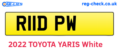 R11DPW are the vehicle registration plates.