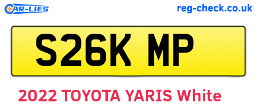 S26KMP are the vehicle registration plates.