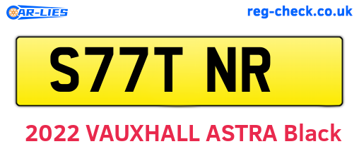 S77TNR are the vehicle registration plates.