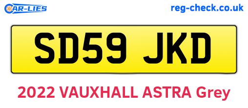 SD59JKD are the vehicle registration plates.