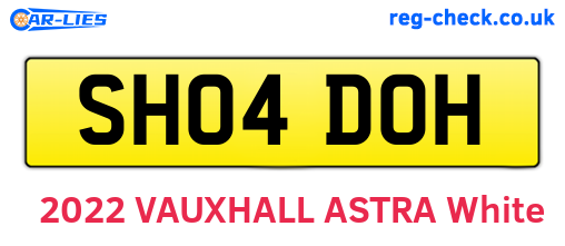 SH04DOH are the vehicle registration plates.