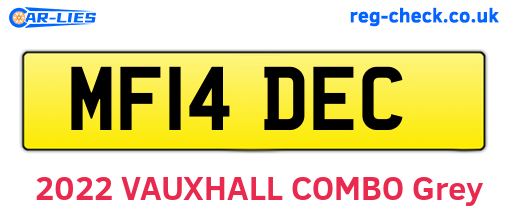MF14DEC are the vehicle registration plates.