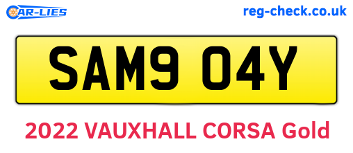 SAM904Y are the vehicle registration plates.