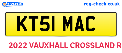 KT51MAC are the vehicle registration plates.
