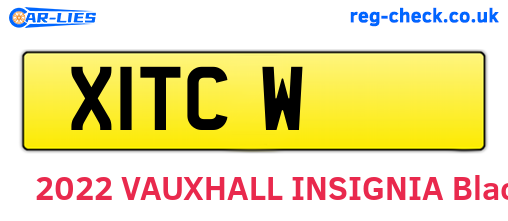 X1TCW are the vehicle registration plates.
