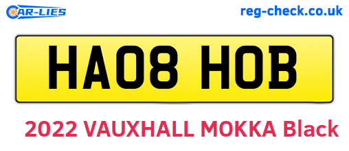 HA08HOB are the vehicle registration plates.