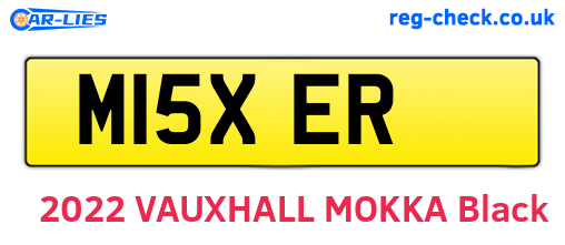 M15XER are the vehicle registration plates.