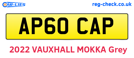AP60CAP are the vehicle registration plates.