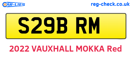 S29BRM are the vehicle registration plates.