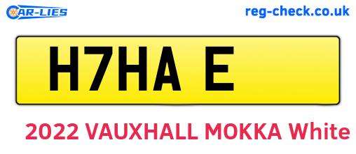 H7HAE are the vehicle registration plates.