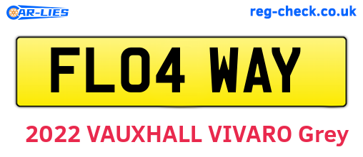 FL04WAY are the vehicle registration plates.