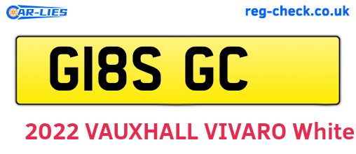 G18SGC are the vehicle registration plates.