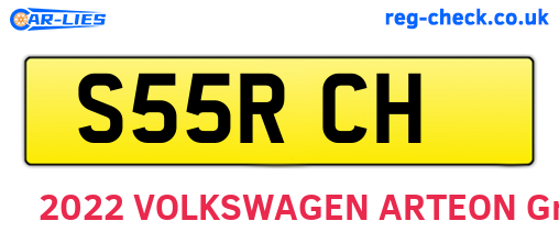 S55RCH are the vehicle registration plates.