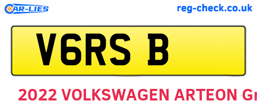 V6RSB are the vehicle registration plates.