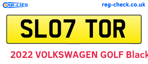 SL07TOR are the vehicle registration plates.