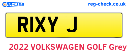 R1XYJ are the vehicle registration plates.