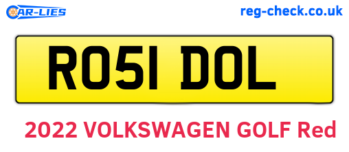 RO51DOL are the vehicle registration plates.