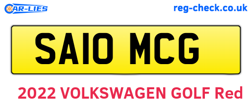 SA10MCG are the vehicle registration plates.