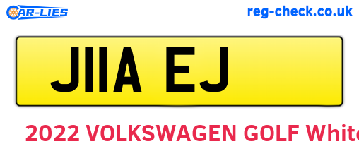 J11AEJ are the vehicle registration plates.