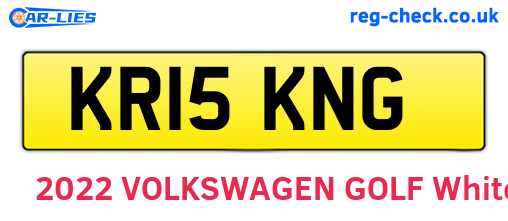 KR15KNG are the vehicle registration plates.