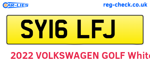 SY16LFJ are the vehicle registration plates.
