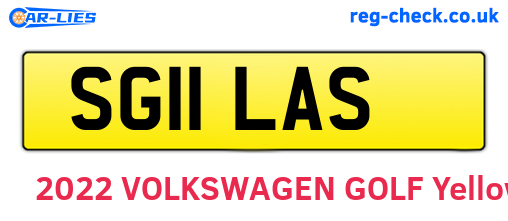 SG11LAS are the vehicle registration plates.