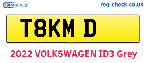 T8KMD are the vehicle registration plates.