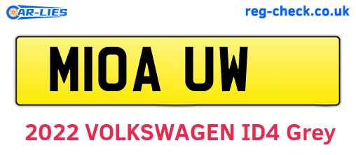 M10AUW are the vehicle registration plates.