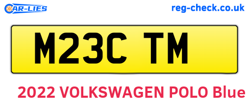 M23CTM are the vehicle registration plates.
