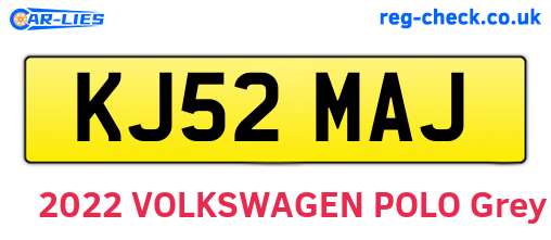 KJ52MAJ are the vehicle registration plates.