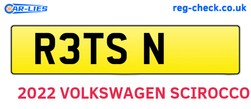 R3TSN are the vehicle registration plates.