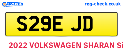 S29EJD are the vehicle registration plates.
