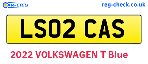 LS02CAS are the vehicle registration plates.