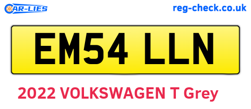 EM54LLN are the vehicle registration plates.