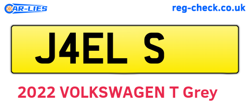 J4ELS are the vehicle registration plates.