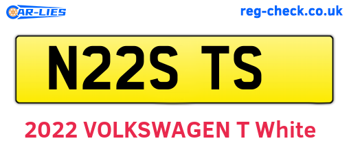 N22STS are the vehicle registration plates.