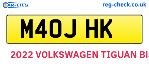 M40JHK are the vehicle registration plates.