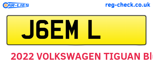 J6EML are the vehicle registration plates.