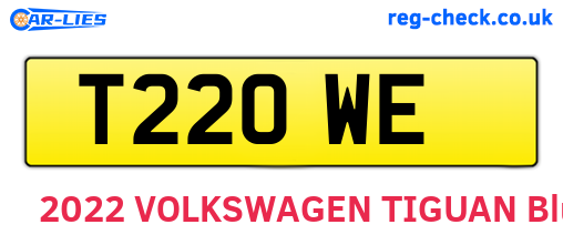 T22OWE are the vehicle registration plates.