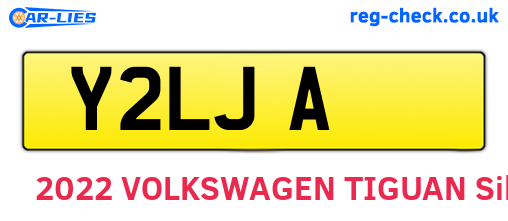 Y2LJA are the vehicle registration plates.