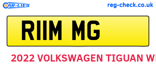R11MMG are the vehicle registration plates.