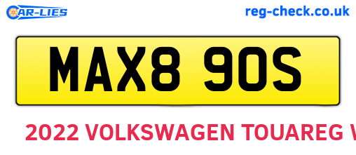 MAX890S are the vehicle registration plates.