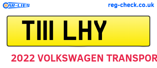 T111LHY are the vehicle registration plates.