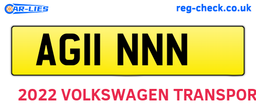 AG11NNN are the vehicle registration plates.