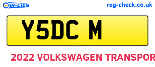 Y5DCM are the vehicle registration plates.