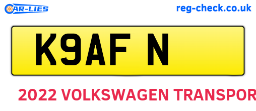 K9AFN are the vehicle registration plates.
