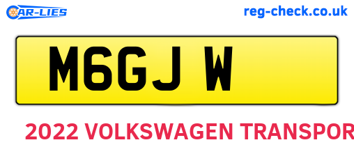 M6GJW are the vehicle registration plates.